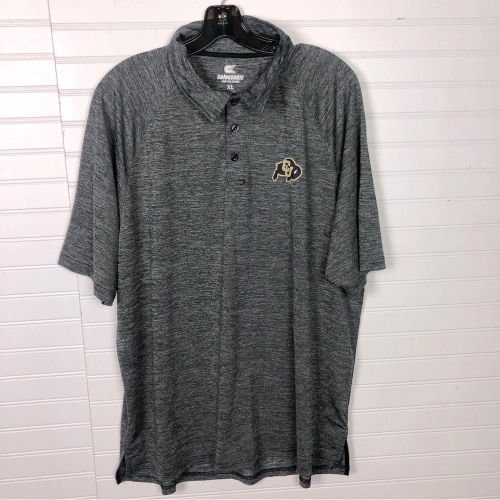 Colorado Buffaloes Heathered Gray Polo Shirt Sz. XL